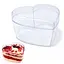 Пластиковая прозрачная коробка-контейнер для десертов с крышкой в форме сердца 9×8.5×2.5 см, многоразовая, набор 5 шт Прозрачный 88310 - миниатюра 3