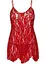 Пеньюар Leg Avenue Rose Lace Flair Chemise Red One Size - миниатюра 3