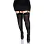 Щільні непрозорі панчохи Leg Avenue Nylon Thigh Highs Black, plus Size - мініатюра 1