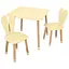 Детский столик Bambi 04-025BEIGE-2 для творчества с двумя стульчиками 60х60 см - миниатюра 1