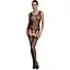 Бодистокинг Passion ECO BS007 с доступом силуэтный рисунок имитация подвязок S/M/L black - миниатюра 1