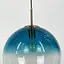Подвес со стеклянным плафоном с розовым голубого Ø 30 см | Line F | Арт. AA321-300 Blue - миниатюра 2
