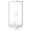 Душевая кабина Cersanit Brasco 80x80 см квадратная раздвижная прозрачное стекло на мелком поддоне хром S601-226, прозрачный, хром - миниатюра 1