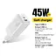 Зарядний пристрій Essager Zhiqi 45W GaN Travel Charger A+C євровилка біле - мініатюра 4