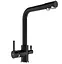 Смеситель для кухни Mexen Duero Black пятнистый на две воды MEX-671600-76 Черный матовый - миниатюра 1