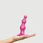 Насадка для страпону Strap-On-Me Dildo Plug Beads Framboise Metallic S - мініатюра 5