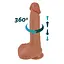 Фаллоимитатор Erospace Natural Play D6 22 см телесный - миниатюра 4