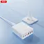 Зарядний пристрій XO L133 75W GaN 3A+3C 6 портів Desktop Fast Charger with 1.5M Power Cord - мініатюра 5