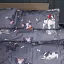 Простирадло MirSon Ranforce Elite 17-0663 Cute Pug 180x220 см сіре (2200009852107) - мініатюра 3