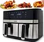 Аэрофритюрница двухкамерная DMS HF-10E Duo 2800 Вт 6/4 л - мініатюра 1