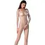 Бодистокинг Passion BS068 комбинезон крупная сетка длинный рукав S/M/L white - миниатюра 1