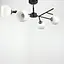 Люстра в черном корпусе на 4 лампы Line.F Цвет плафона Белый - миниатюра 12