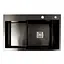 Кухонна мийка 78x50С R PVD чорна Platinum Handmade (поглиблена полиця, 3.0/1.0 мм), Чорний - мініатюра 3
