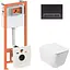 Набір Q-tap інсталяція 3 в 1 Nest QT0133M425 з панеллю змиву лінійною QT0111M08V1091MB + унітаз з сидінням Crow QT05335170W - мініатюра 1