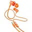 Дротові навушники Hoco M107 Discoverer універсальні earphones with mic, 3.5mm, 1.2m, orange - мініатюра 1