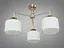 Изысканная, современная люстра с абажурами на 3 лампы Е14, цвет-золота. - миниатюра 1