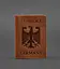 Кожаная обложка для паспорта с гербом Германии светло-коричневая Crazy Horse - миниатюра 1
