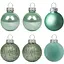 Набір новорічних куль Yes! Fun пластик 8 см 6 шт. ментол (975127) - мініатюра 1