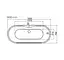 Ванна Dusel DU111 180x75x58 Білий - мініатюра 3