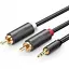 Аудио кабель Ugreen AV102 3.5 мм Male to 2 RCA Male Audio Cable 10 м серый (10514) - миниатюра 1