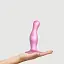 Насадка для страпону Strap-On-Me Dildo Plug Curvy Rose Dragee Metallic M - мініатюра 3