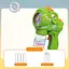 Пістолет з мильними бульбашками H007 Dinosaur + bottle 50ml Green - мініатюра 3