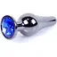 Анальная пробка Boss Of Toys Boss Series - Jewellery Dark Silver Butt Plug Blue, BS6400059, Серебряный / Синий - миниатюра 1