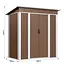 Хозблок-сарай металлический SS-02 с односкатной крышей 185х180х120 см Коричневый - миниатюра 6