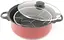 Кастрюля-фритюрница SCF 26 см 2.0 л антипригарное покрытие со стеклянной крышкой Красный - миниатюра 4