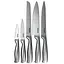 Універсальний набір 5 кухонних ножів з підставкою ножі з нержавіючої сталі для кухні Magio MG-1094 Сірий - мініатюра 2