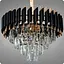 Люстра кришталева світлодіодна 517 Dlight на 9 ламп E14 Золото Чорний (02017) - мініатюра 1
