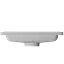 Раковина глянцева врізна Amidicon Passage 60 593x415 з литого каменю PASSAGE_60_HL, Білий - мініатюра 5