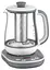 Электрочайник Tefal Tastea tea maker 1.5 л стекло заварник бело-серый kuh0015326 - миниатюра 3