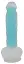 Фаллоимитатор Glow in the Dark Silicone Dildo 20.5 см голубой - миниатюра 3
