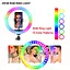 Селфи-лампа LED кольцевая Voltronic MJ-20 RGB 20 см + штатив - миниатюра 5