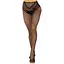 Панчохи Leg Avenue Crotchless Net Tights With Heart Backseam Black One Size - мініатюра 1