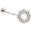 Срібна сережка для пірсингу пупка Dear. 7020.1С - мініатюра 1