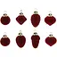 Комплект елочных украшений Chomik стеклянные с велюровым покрытием бургунди 8 шт. (BOZ4303) - миниатюра 2