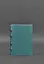 Шкіряний блокнот на кільцях (софт-бук) 9.0 з твердою бірюзовою обкладинкою - мініатюра 2