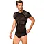 Мужская полупрозрачная футболка с орнаментом Obsessive T102 T-shirt черная S/M/L - миниатюра 1