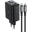 МЗП Acefast A17 PD65W GaN (1USB-A/1C/1HDMI) + кабель Type-C to Type-C Black - мініатюра 1