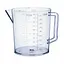 Кружка стакан мерная пластмассовая с ручкой для пищевых продуктов 1000 мл, Мед Прозрачный 85531 - миниатюра 1
