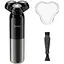 Мужская электробритва для бороды Hoco HP35 Induction 3-blade electric shaver 600mAh IPX7 Black - миниатюра 8
