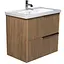 Тумба Мойдодир Grace 70-A з умивальником ID-70 дуб підсмажений - мініатюра 1