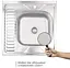 Кухонная мойка Brinex 6060-R 0.6 мм, накладная BRIN6060RSAT06 - миниатюра 2