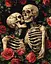 Набір для розпису по номерах "Закохані скелети" Ideyka 40х50см КНО5180 - мініатюра 1
