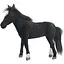 Мягкая игрушка Hansa Черный жеребец 40 см (6526) - миниатюра 1