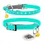 Нашийник Waudog Glamour з резинкою клейовими стразами для котів (ширина 9мм довжина 22-30см) ментоловий - мініатюра 1