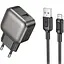 МЗП Borofone BAS52A Absolute QC3.0 18W (1USB-A) + кабель USB to MicroUSB Black - мініатюра 1