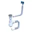 Сифон для мийки SantehPlast M-05.00 1 1/2" з переливом Лотос-мийка + гнучка труба 40х40/50 30412 - мініатюра 1